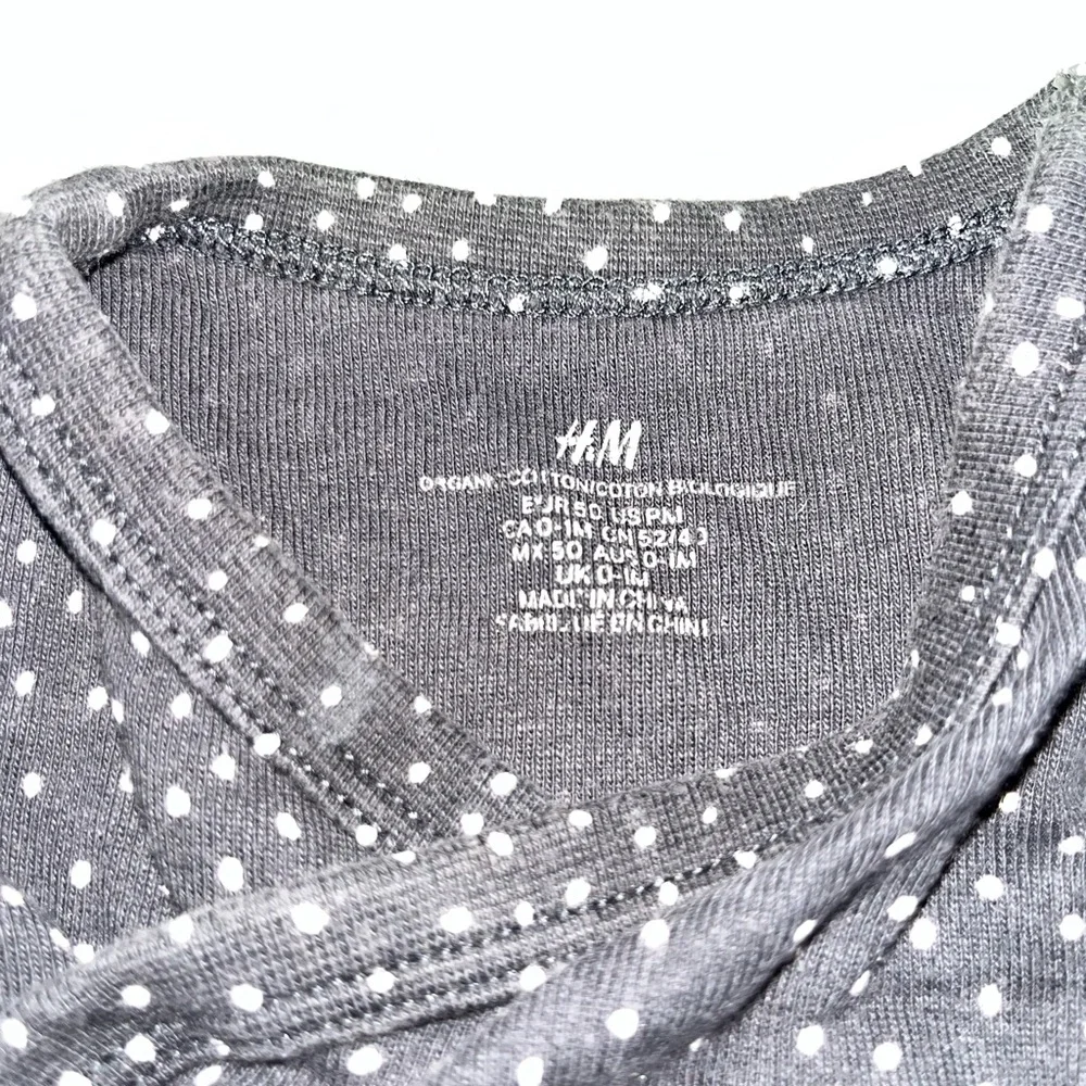 H&M Black and White‎ Dotted Kids Bodysuit